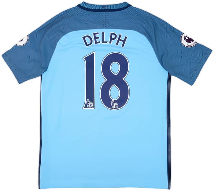 2016-17 Manchester City Home Shirt Delph #18 - 7/10 - (M)
