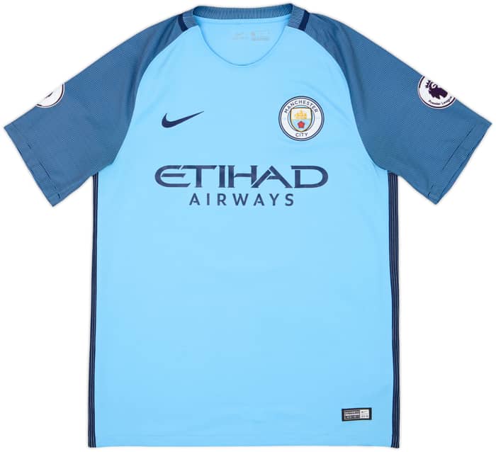 2016-17 Manchester City Home Shirt Delph #18 - 7/10 - (M)