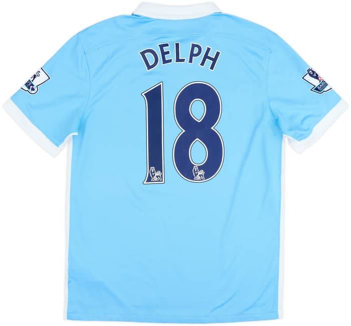 2015-16 Manchester City Home Shirt Delph #18 - 7/10 - (M)