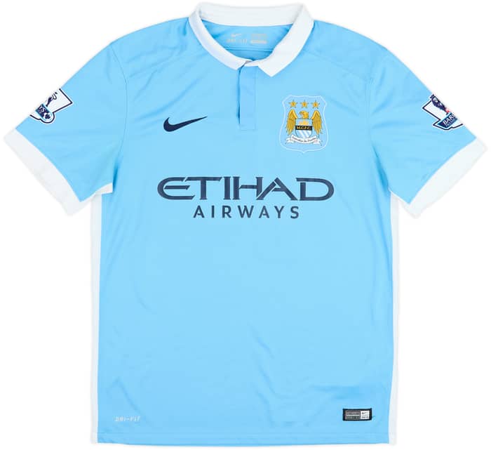 2015-16 Manchester City Home Shirt Delph #18 - 7/10 - (M)