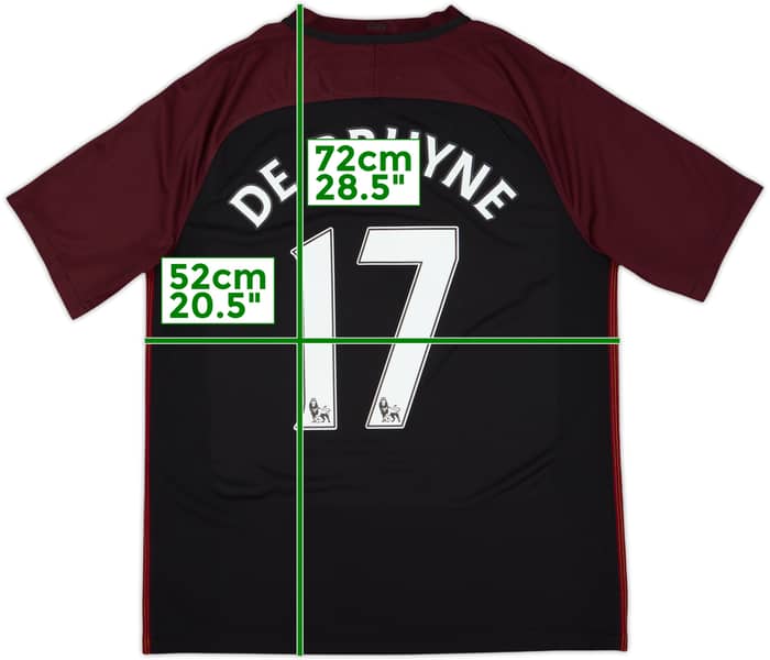 2016-17 Manchester City Away Shirt De Bruyne #17 - 9/10 - (L)
