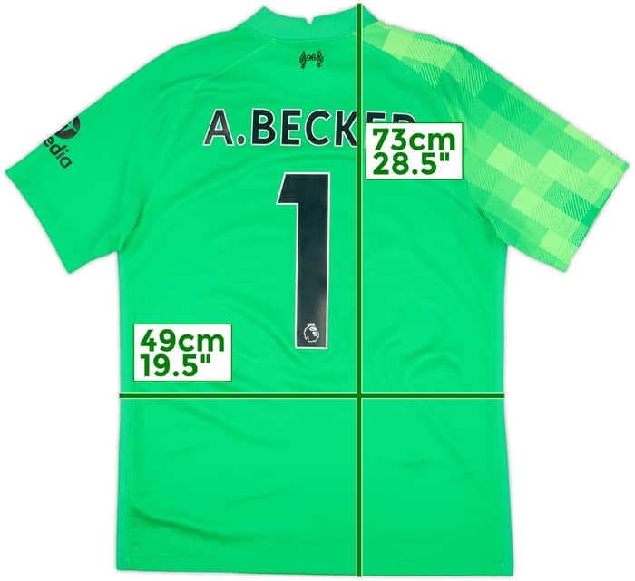 2021-22 Liverpool GK S/S Shirt A.Becker #1 - 9/10 - (M)