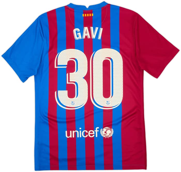 2021-22 Barcelona Home Shirt Gavi #30 - 8/10 - (S)