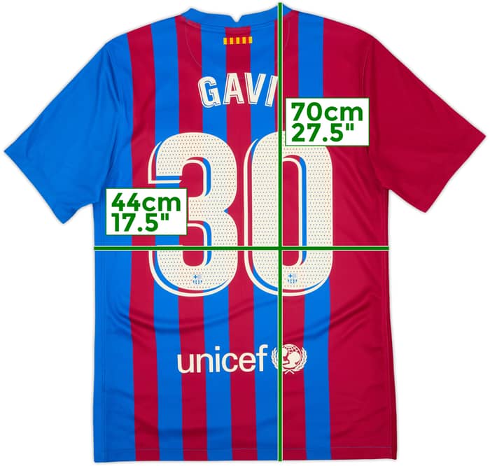 2021-22 Barcelona Home Shirt Gavi #30 - 8/10 - (S)
