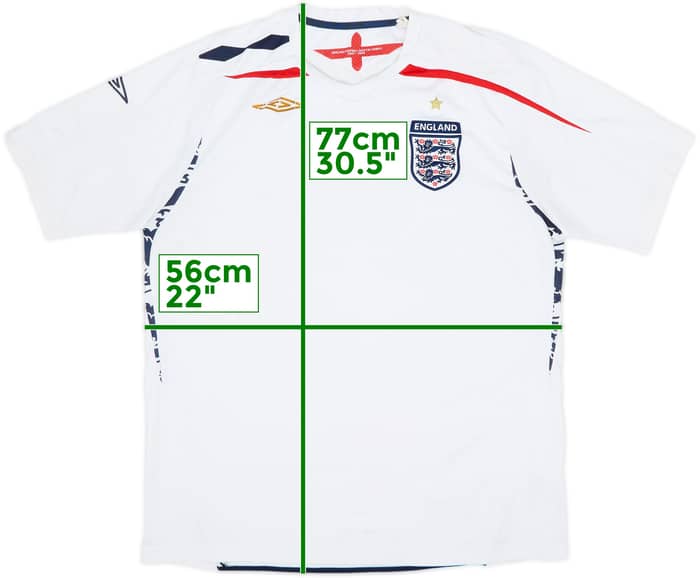 2007-09 England Home Shirt - 5/10 - (XL)