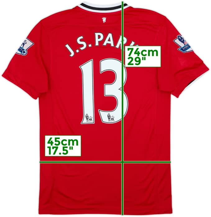 2011-12 Manchester United Home Shirt J.S.Park #13 - 8/10 - (S)