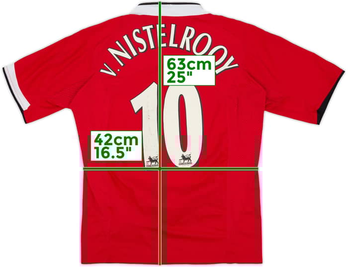 2004-06 Manchester United Home Shirt V.Nistelrooy #10 - 7/10 - (S)