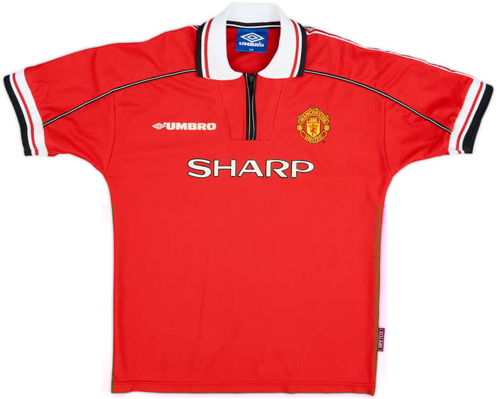 1998-00 Manchester United Home Shirt - 10/10 - (L.Boys)