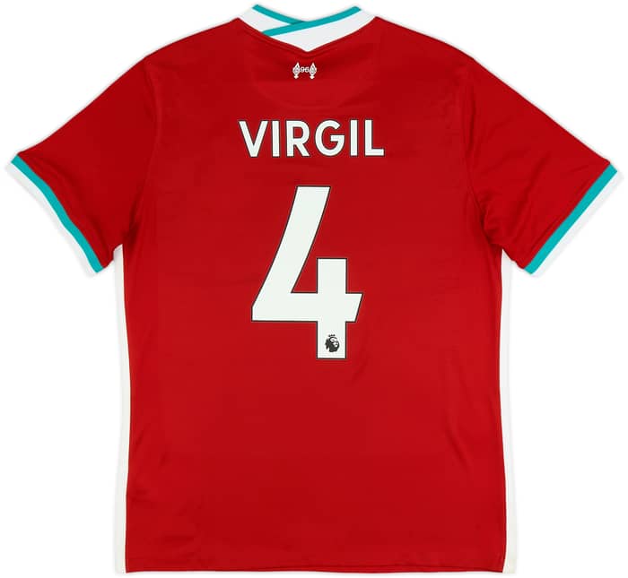 2020-21 Liverpool Home Shirt Virgil #4 - 6/10 - (L)