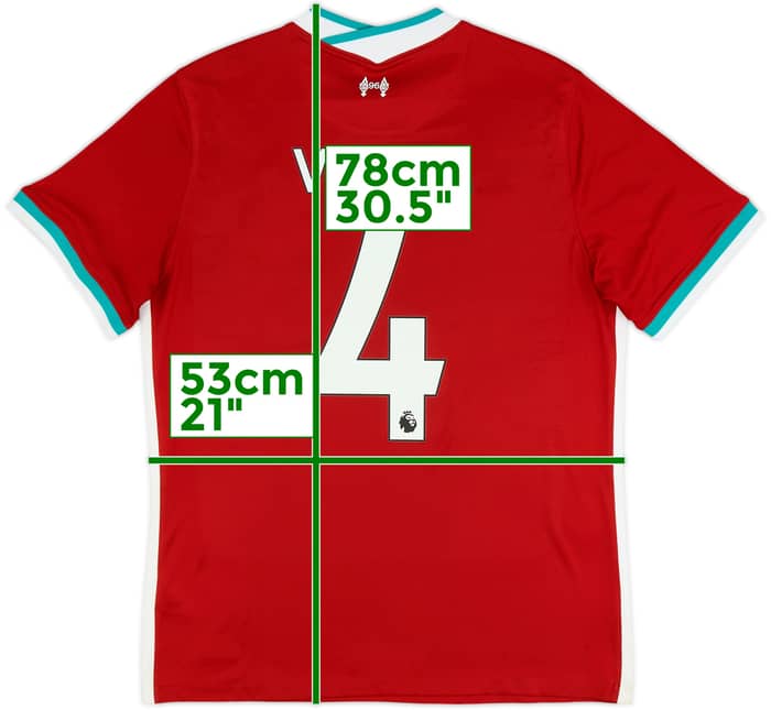 2020-21 Liverpool Home Shirt Virgil #4 - 6/10 - (L)