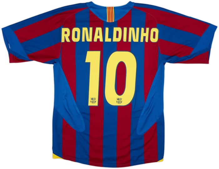 2005-06 Barcelona Home Shirt Ronaldinho #10 - 8/10 - (S)