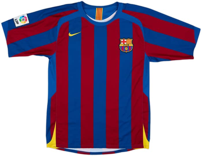 2005-06 Barcelona Home Shirt Ronaldinho #10 - 8/10 - (S)