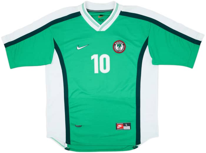 1998-00 Nigeria Home Shirt Okocha #10 - 8/10 - (L)