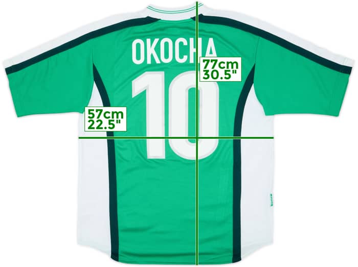 1998-00 Nigeria Home Shirt Okocha #10 - 8/10 - (L)