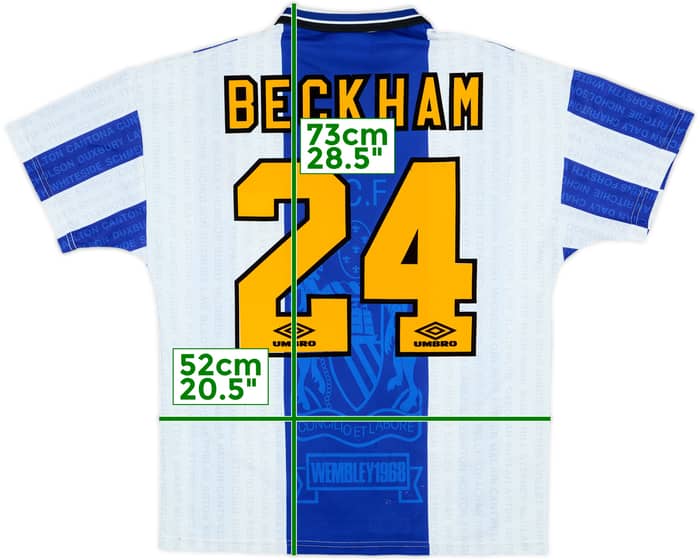 1994-96 Manchester United Third Shirt Beckham #24 - 8/10 - (M)