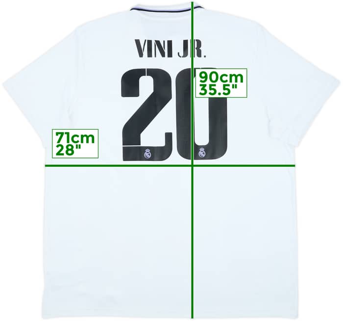 2022-23 Real Madrid Home Shirt ViniJr #20 - 8/10 - (3XL)