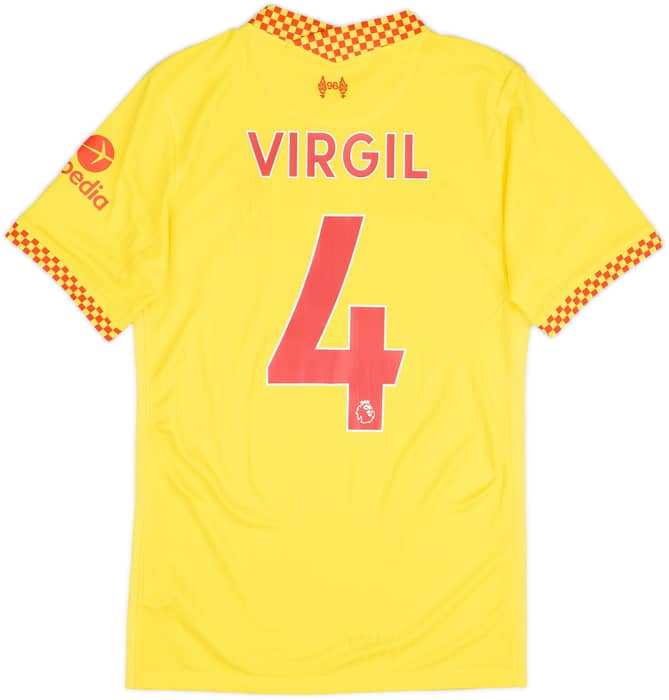 2021-22 Liverpool Third Shirt Virgil #4 - 9/10 - (XS)
