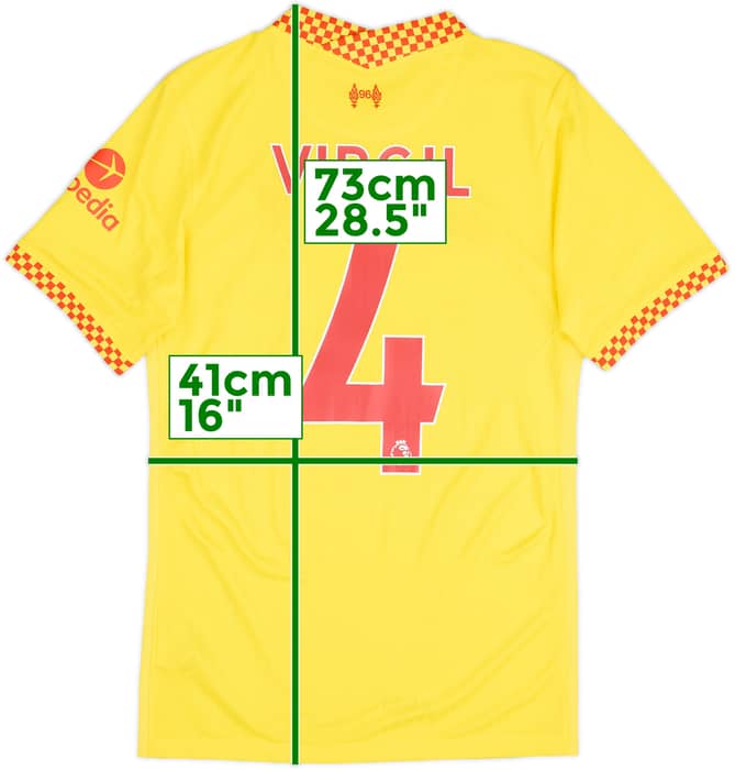 2021-22 Liverpool Third Shirt Virgil #4 - 9/10 - (XS)