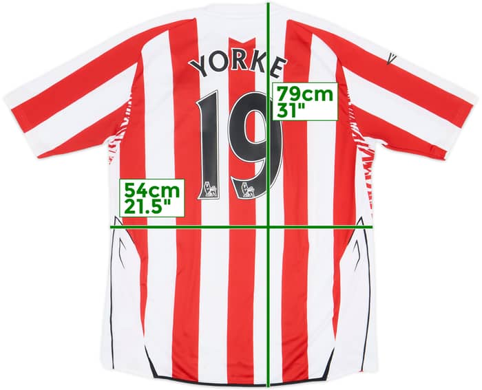 2007-08 Sunderland Home Shirt Yorke #19 - 6/10 - (XL)