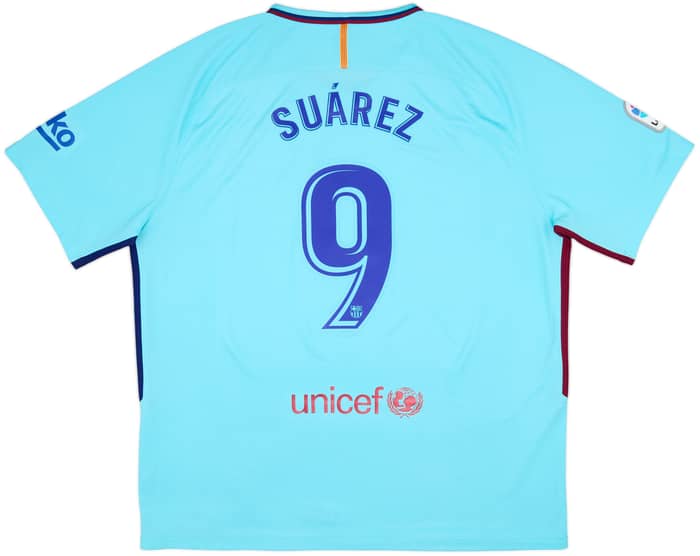 2017-18 Barcelona Away Shirt Suarez #9 - 8/10 - (XXL)