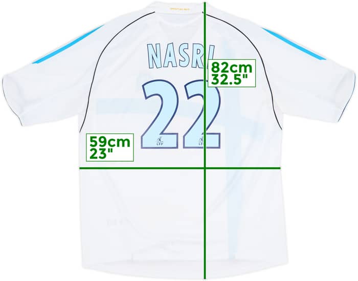 2005-06 Olympique Marseille Home Shirt Nasri #22 - 9/10 - (XL)