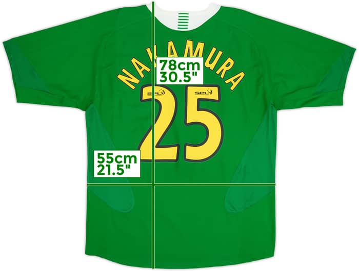 2005-06 Celtic Away Shirt Nakamura #25 - 7/10 - (XL)