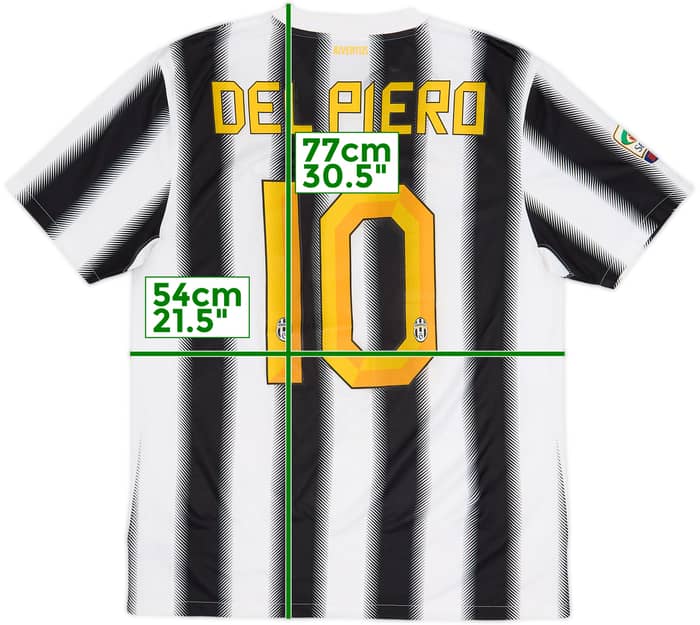 2011-12 Juventus Home Shirt Del Piero #10 - 6/10 - (L)