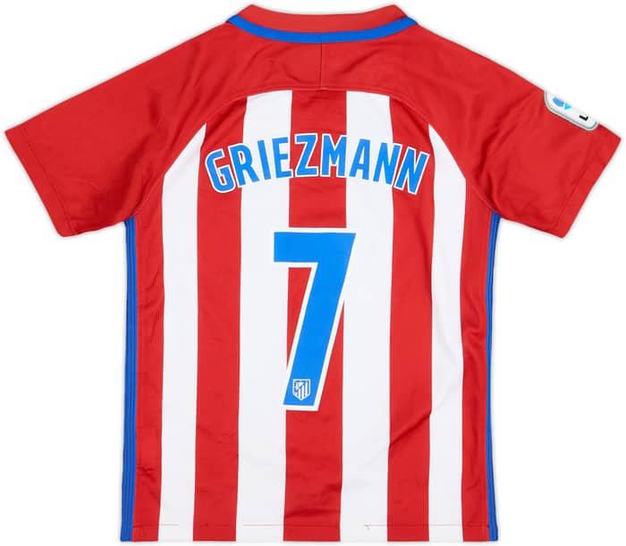 2016-17 Atletico Madrid Home Shirt Griezmann #7 - 6/10 - (S.Boys)
