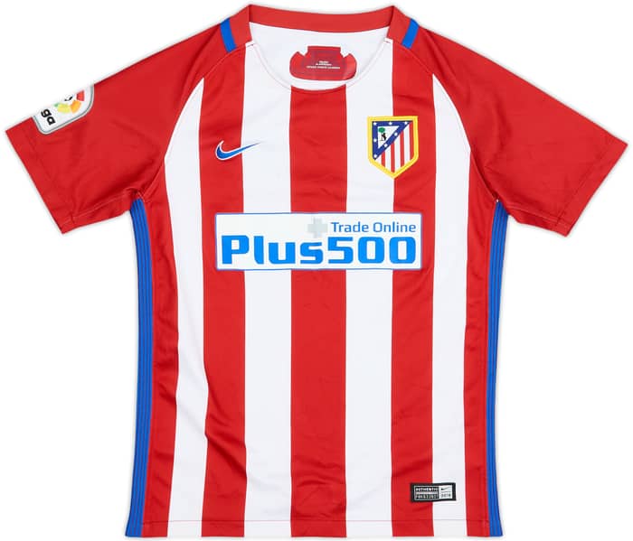 2016-17 Atletico Madrid Home Shirt Griezmann #7 - 6/10 - (S.Boys)