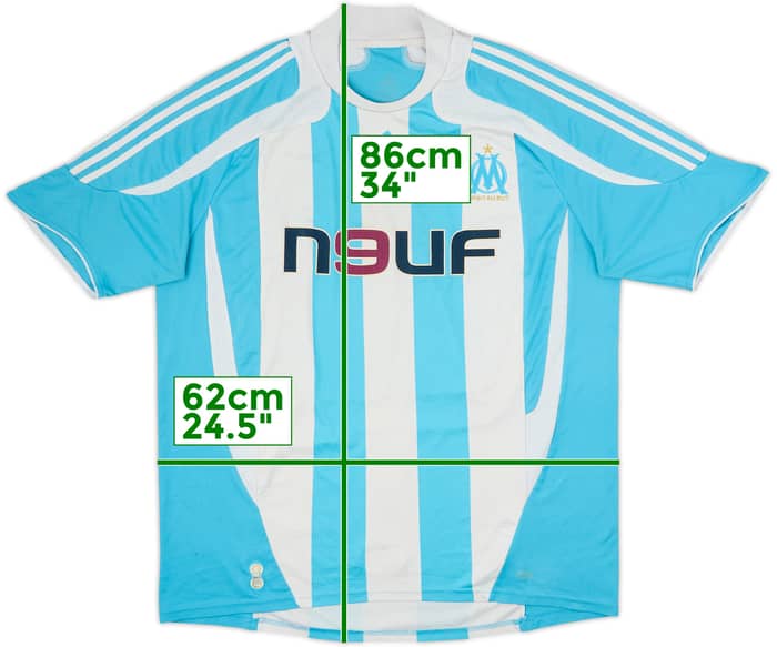 2007-08 Olympique de Marsella Camiseta de Visitante - 5/10 - (XL)