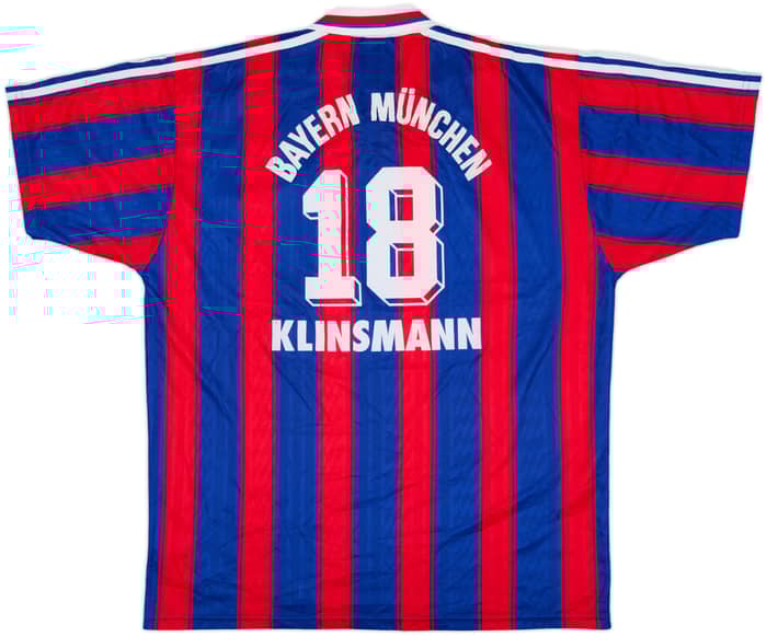 1995-97 Bayern Munich Home Shirt Klinsmann #18 - 8/10 - (XL)