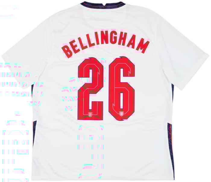 2020-22 England Home Shirt Bellingham #26 - 7/10 - (XL)