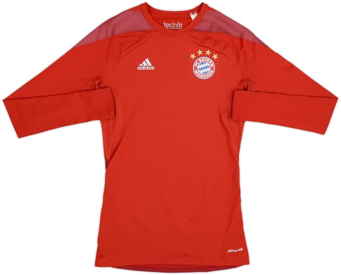 2015-16 Bayern Munich adidas Techfit Compression Shirt - 9/10 - (M)