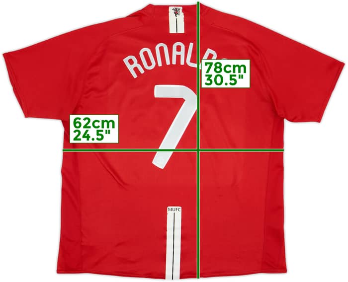 2007-09 Manchester United Home Shirt Ronaldo #7 - 7/10 - (XXL)