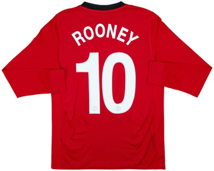 2009-10 Manchester United Home L/S Shirt Rooney #10 - 7/10 - (S)