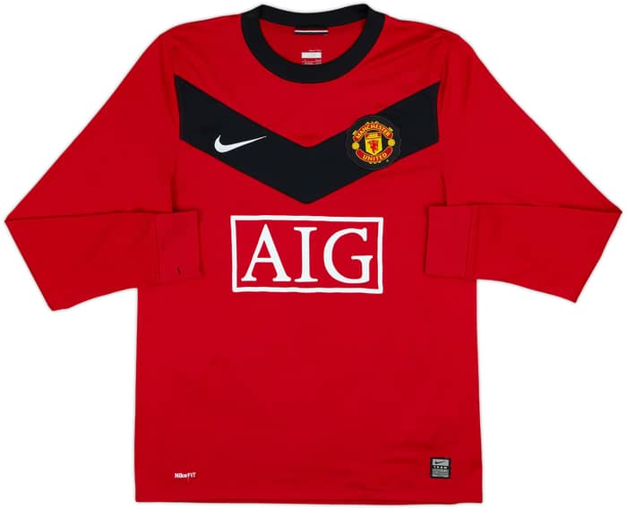 2009-10 Manchester United Home L/S Shirt Rooney #10 - 7/10 - (S)