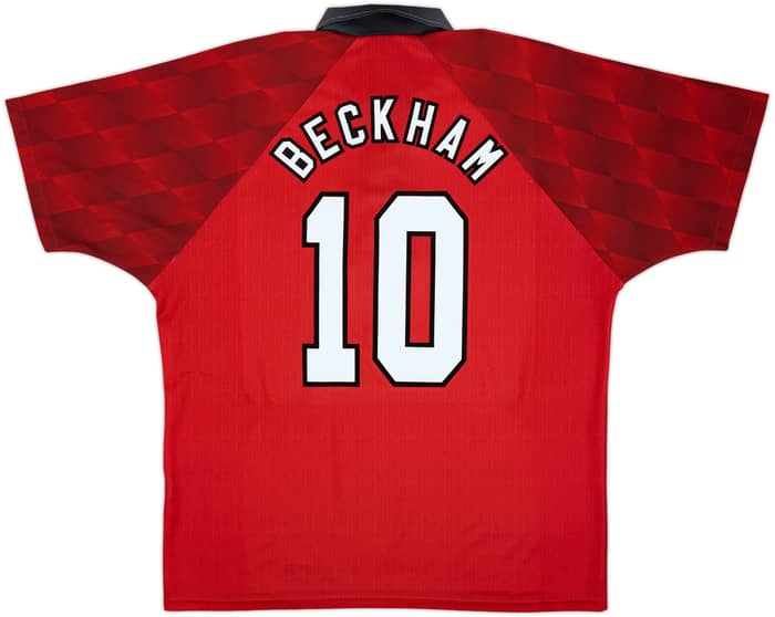 1996-98 Manchester United Home Shirt Beckham #10 - 8/10 - (XL)