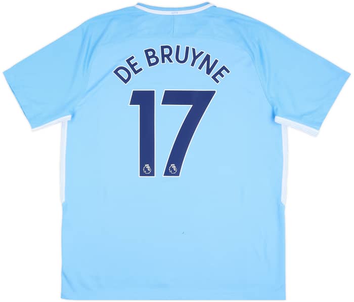 2017-18 Manchester City Home Shirt De Bruyne #17 - 10/10 - (XL)