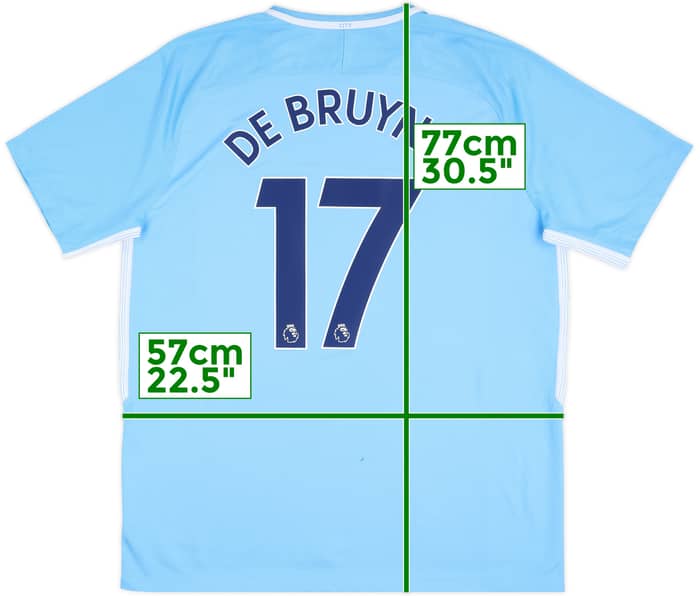 2017-18 Manchester City Home Shirt De Bruyne #17 - 10/10 - (XL)