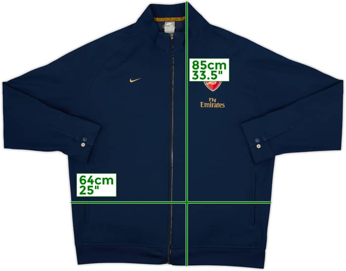 2007-08 Arsenal Nike Track Jacket - 5/10 - (XXL)