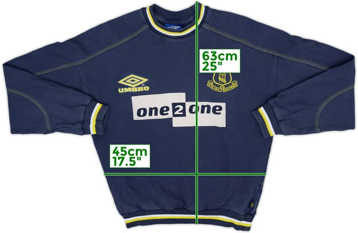 1998-99 Everton Umbro Sweat Top - 6/10 - (XL.Boys)