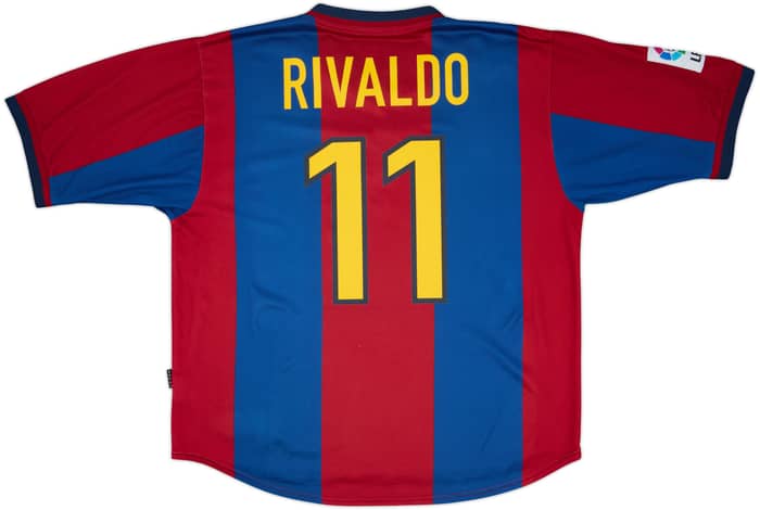 1998-00 Barcelona Home Shirt Rivaldo #11 - 9/10 - (XL)