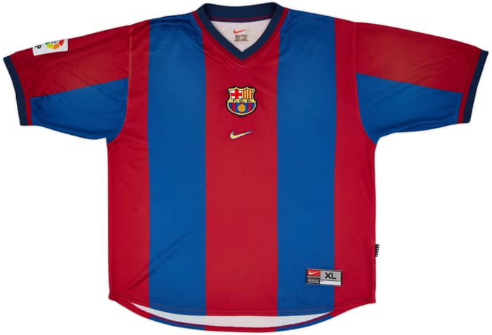 1998-00 Barcelona Home Shirt Rivaldo #11 - 9/10 - (XL)
