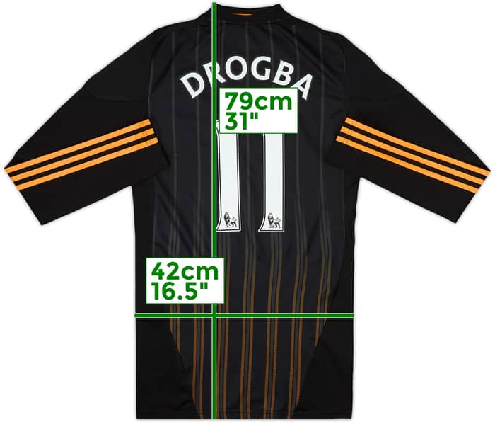 2010-11 Chelsea Player Issue Away L/S Shirt Drogba #11 - 9/10 - (S)