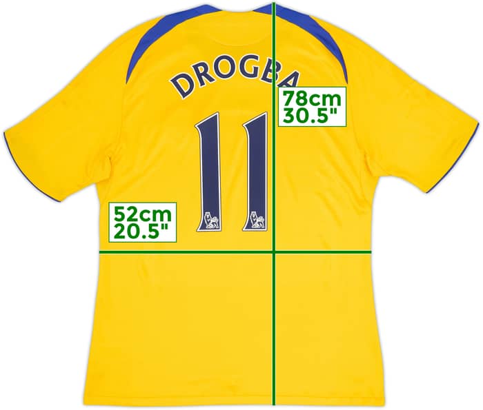 2008-09 Chelsea Camiseta Tercera Drogba #11 - 8/10 - (L)