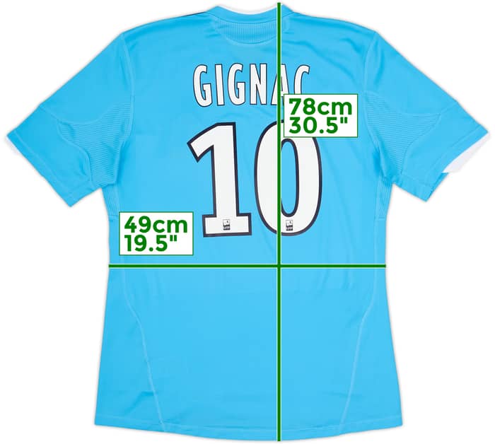 2010-11 Olympique Marseille Away Shirt Gignac #10 - 10/10 - (M)