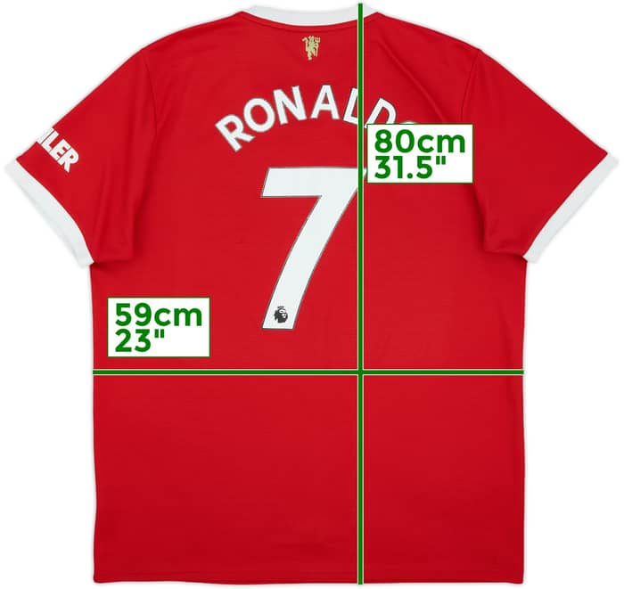 2021-22 Manchester United Home Shirt Ronaldo #7 - 5/10 - (XL)