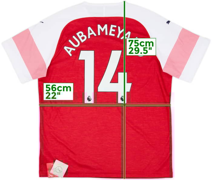 2018-19 Arsenal Home Shirt Aubameyang #14 (XL)