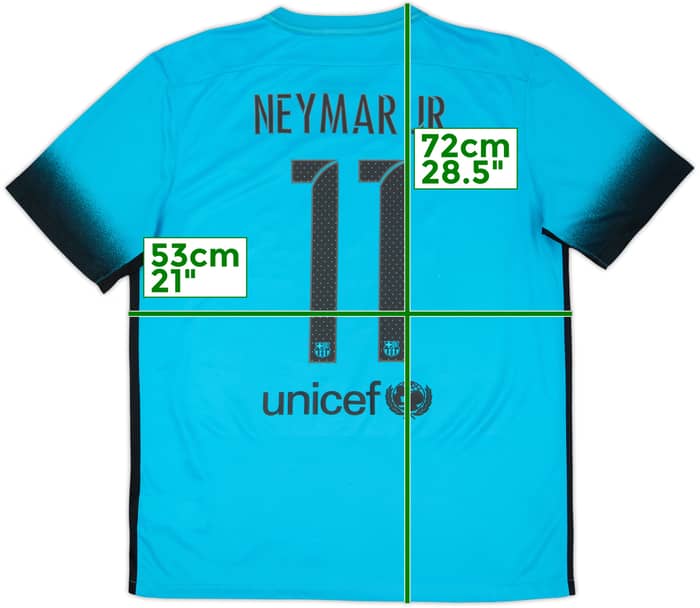 2015-16 Barcelona Third Shirt Neymar Jr #11 - 6/10 - (L)