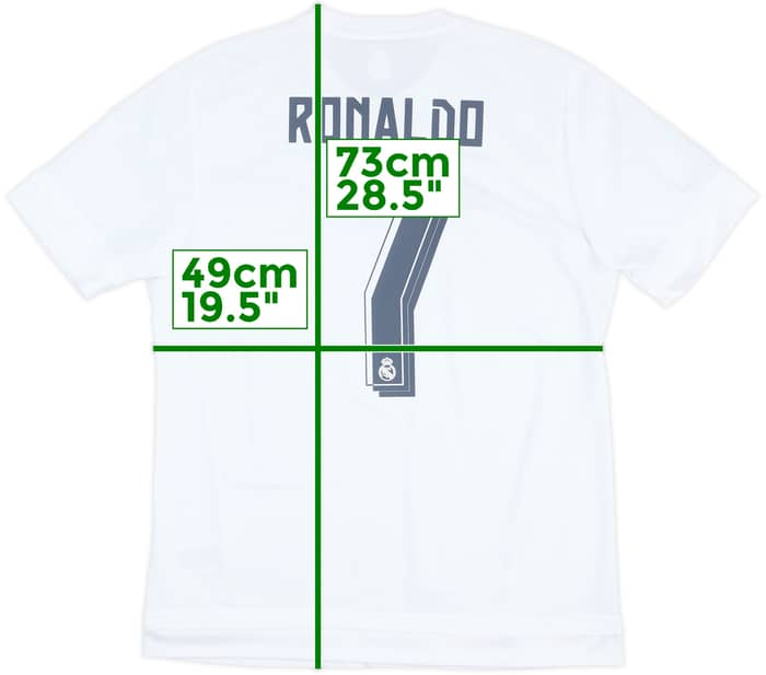 2015-16 Real Madrid Home Shirt Ronaldo #7 - 8/10 - (M)